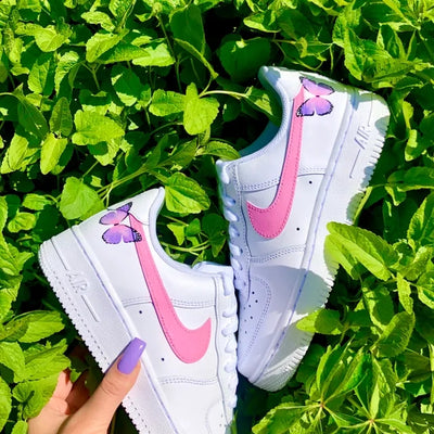 Custom Air Force 1 Pink Lavender Butterfly 🦋💖