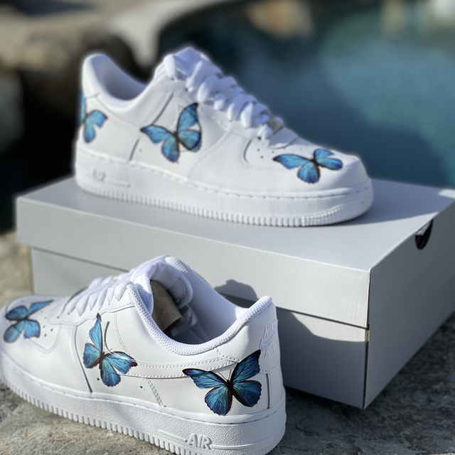 Custom Air Force 1 Butterfly Blue