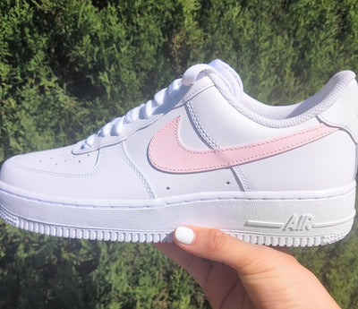 Custom Air Force 1 Baby Pink Swoosh