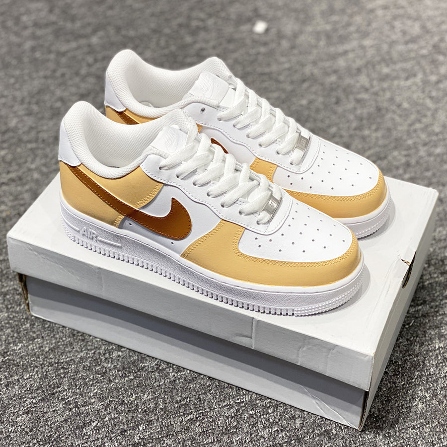 TAN COLORBLOCK AIR FORCE 1 – Lilaccustom