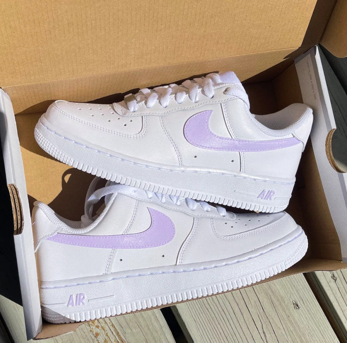 Nike Air Force 1 Custom Shoes Lilac Purple