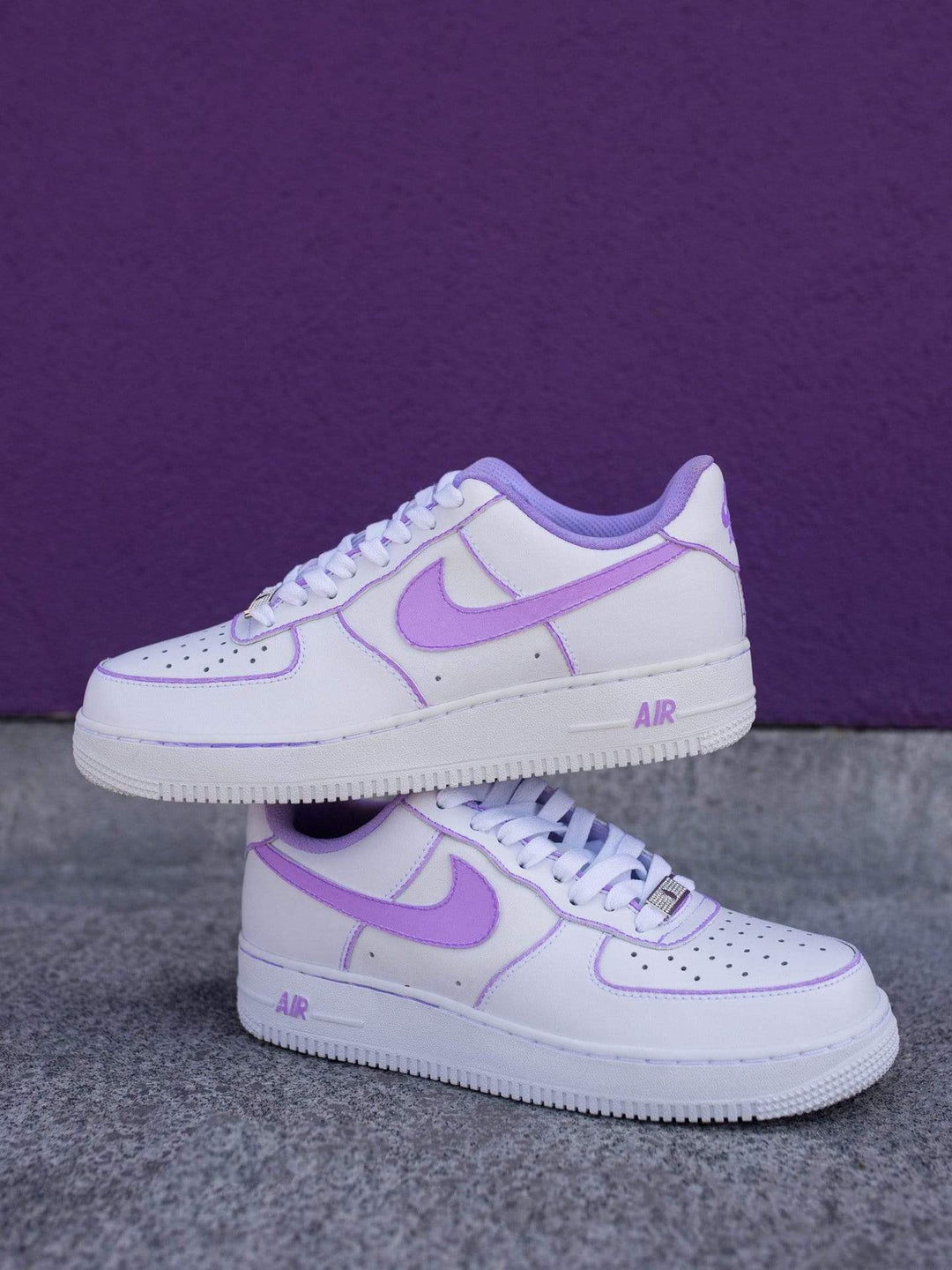 Sassy Mood Collection AF1 Lilac Purple Outline Air Force 1