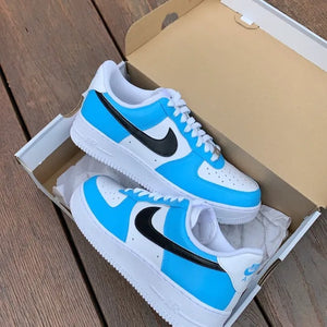 Nike Air Force 1 Baby Blue/Black Custom