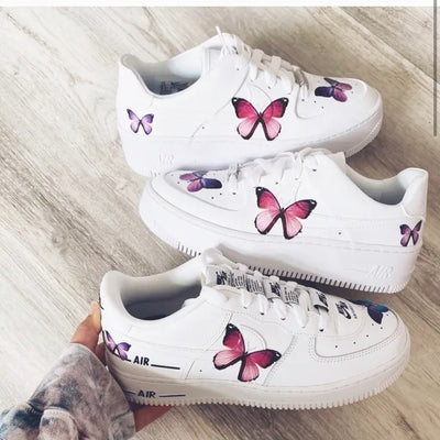 Custom Air Force 1 low Sage Butterfly