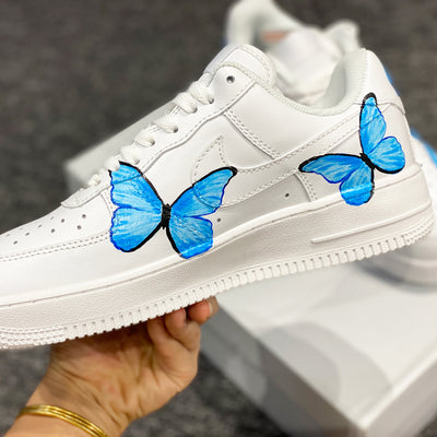 BABY BLUE BUTTERFLY AIR FORCE 1 CUSTOM