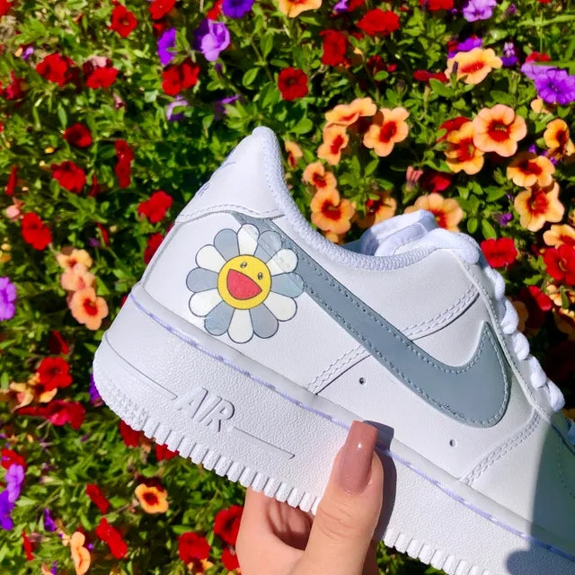 Custom Air Force 1 Grey Takashi Murakami 🌼