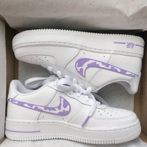 Custom Air Force 1's Cow Purple