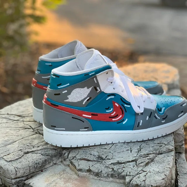 Custom Air Jordan 1 Cartoon Back Future