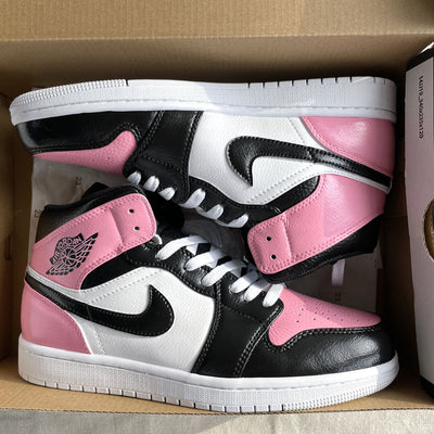 Custom Jordan 1 Pink Black