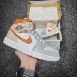 Custom Air Jordan 1 Orange Grey