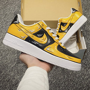 YELLOW BLACK CARTOON CUSTOM AIR FORCE 1