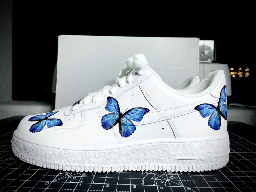 Custom Air Force 1 Butterfly Blue