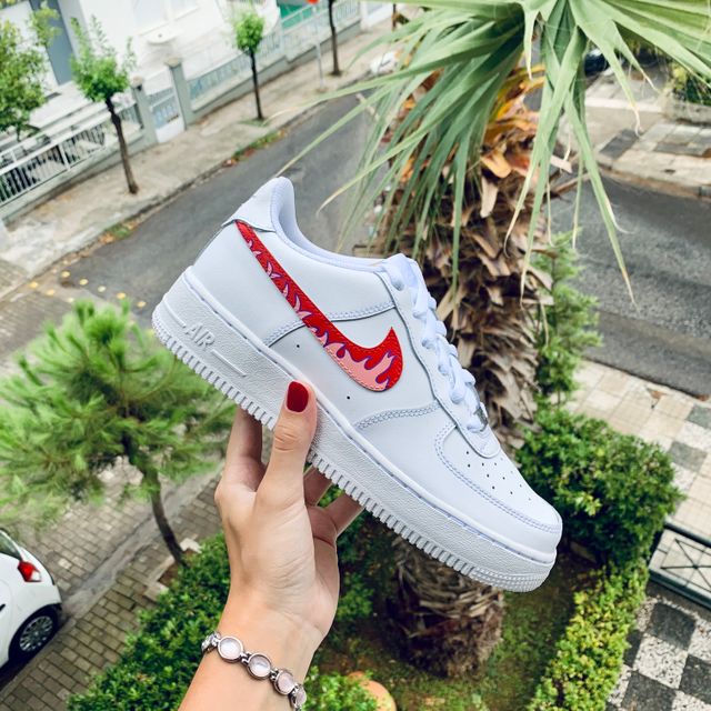 Custom Air Force 1 Flamming Hot