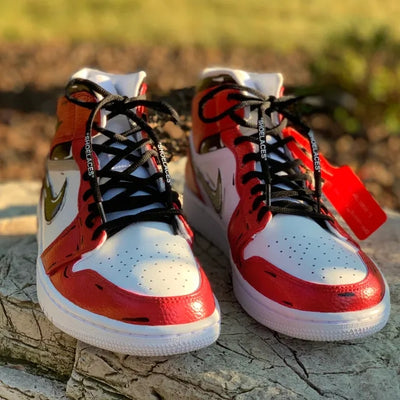 Custom Air Jordan 1 Off White Inspired Cartoon