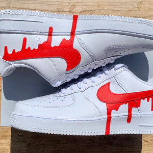 Custom Air Force 1 Red Drip