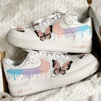 Custom Air Force 1 Pastel Butterfly