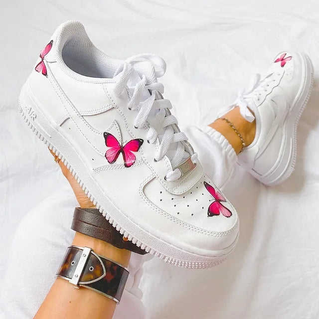 Custom Air Force 1 Rose butterfly