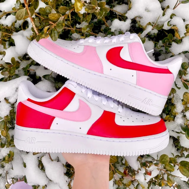 Custom Air Force 1 Valentines Mismatched Colorblock ❤️💕