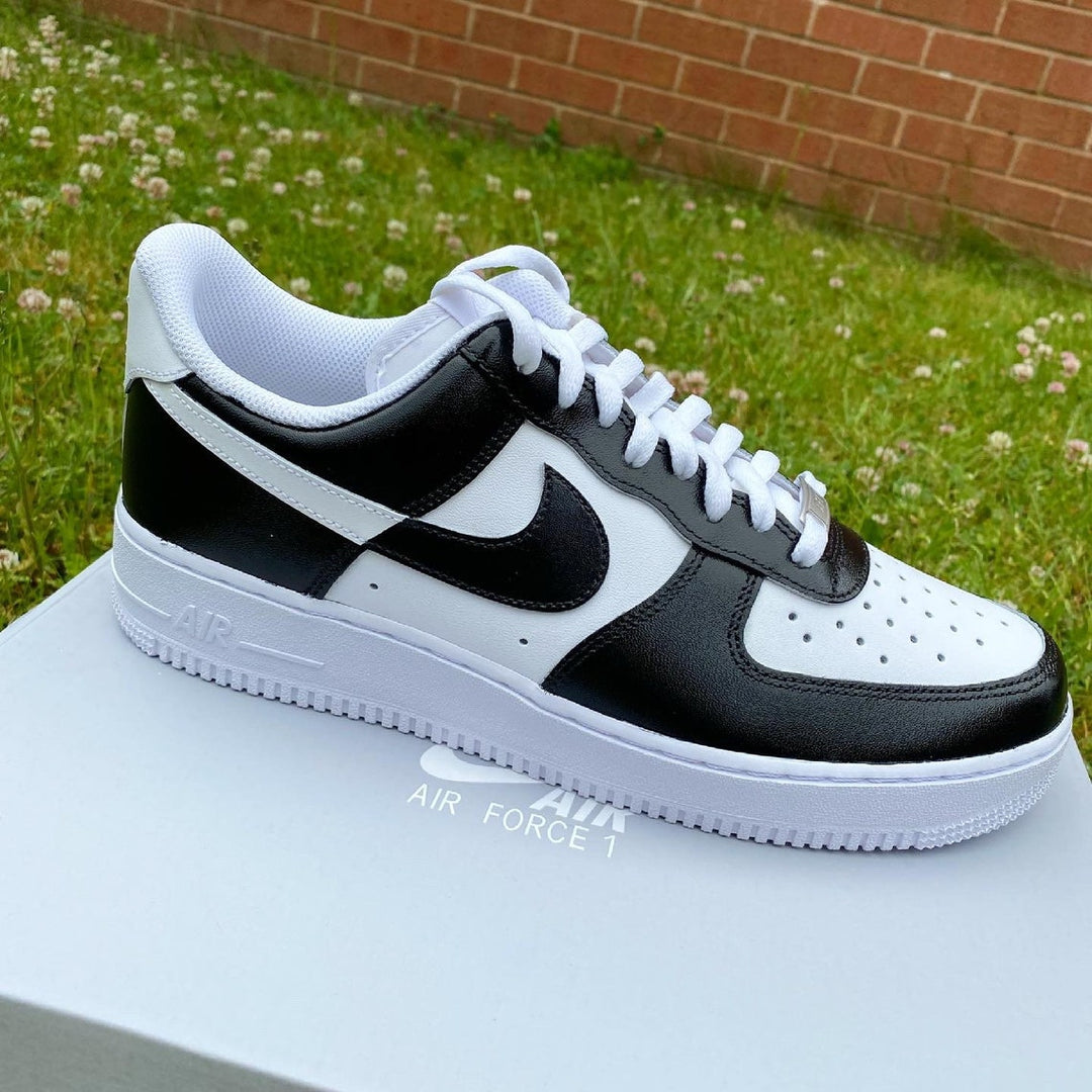 Black and White Custom Air Force 1s