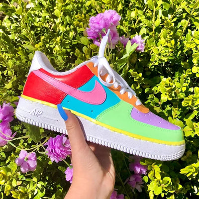 Custom Air Force 1 Vintage Colorblock 🌈