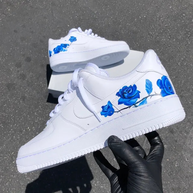 Custom Air Force 1 Delicate Blue Rose