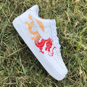 Custom Air Force 1 Dragon Gold Red