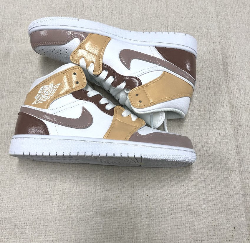 Brown Green Jordan 1 Custom