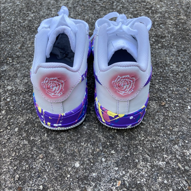 Custom Air Force 1 Purple splatter paint