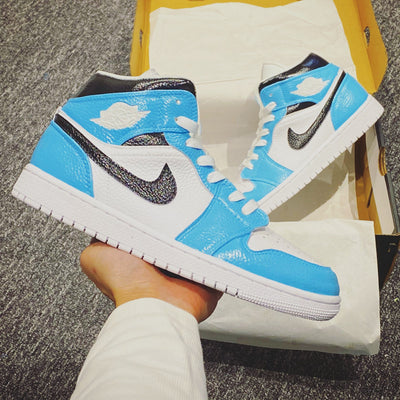 Custom Air Jordan 1 Black Blue