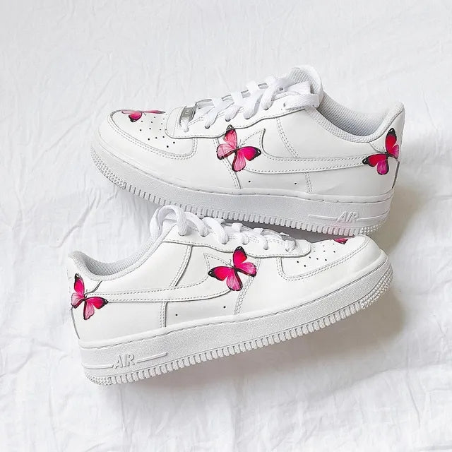 Custom Air Force 1 Rose butterfly