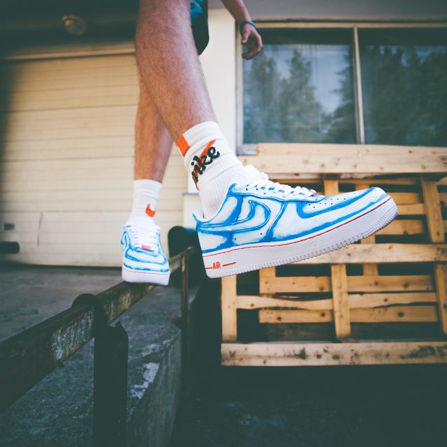 Custom Air Force 1 Just a blue mess