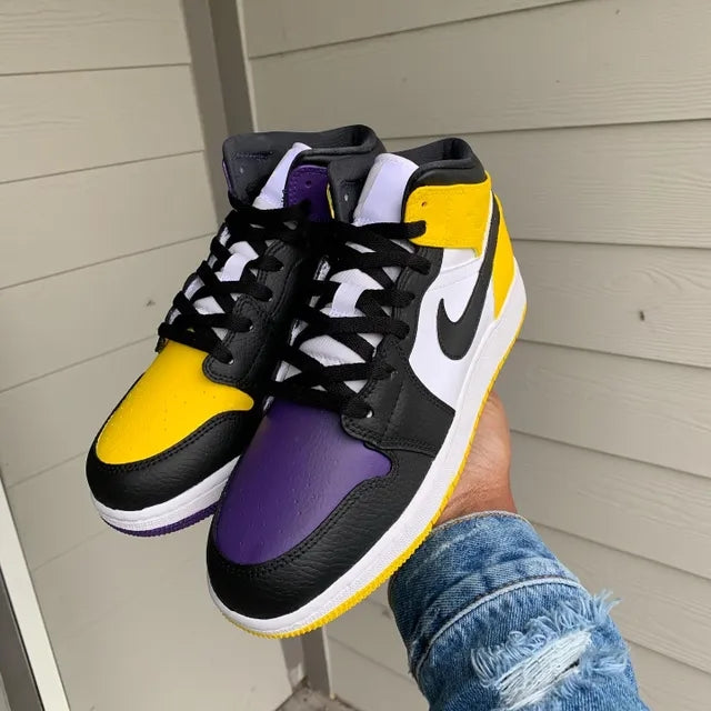 Custom Air Jordan 1 Purple Days Yellow Nights