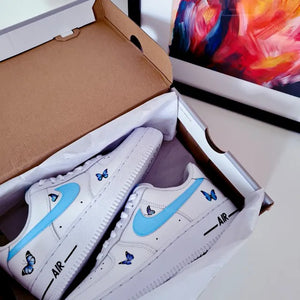 Air Force 1 Light Blue Butterfly