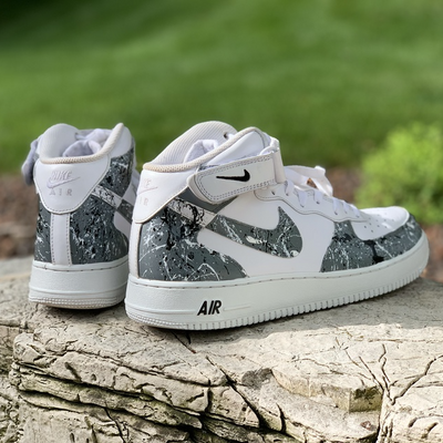 Custom Air Force 1 Mid Carrera Marble 2.0