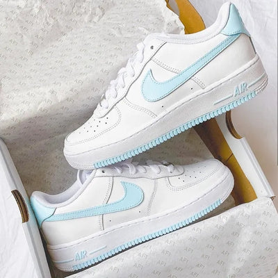 Custom Air Force 1 Baby Blue Sneakers