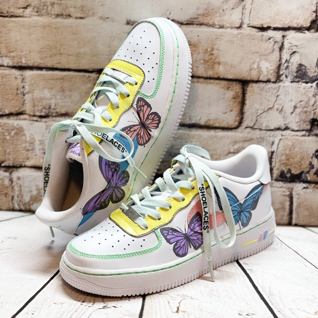 Custom Air Force 1 Pastel Butterfly