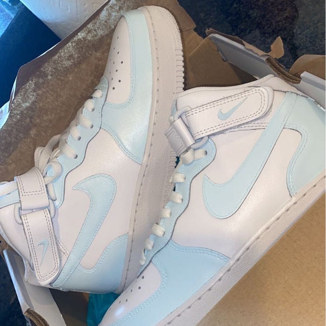 Baby Blue Air Force 1 Mid Custom