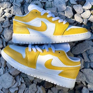 Yellow Air Jordan 1 Low Custom