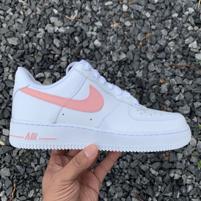 Simple Pink Swoosh AF1