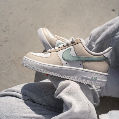 Beige Grey Green Air Force 1 Custom