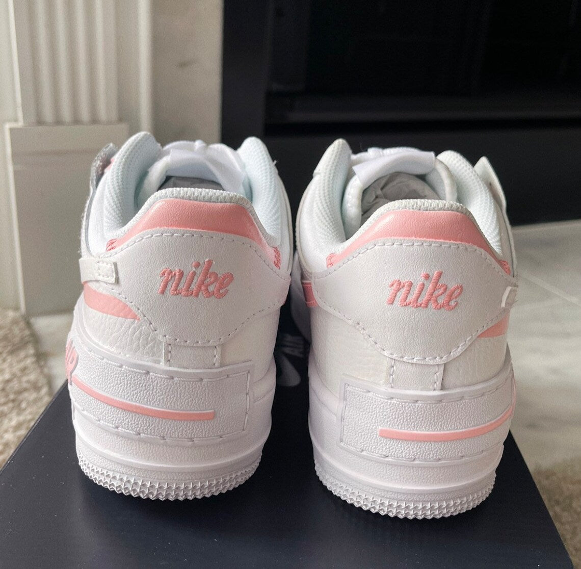 Custom Nike Air Force 1 Shadow Colors Baby Pink