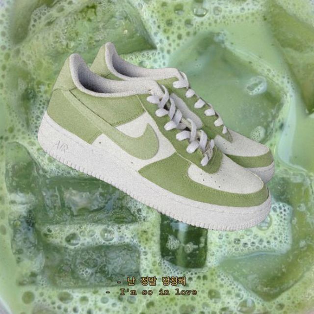 Matcha/sage Green Air Force 1’s