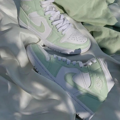 Custom Air Jordan 1 Pastel Green