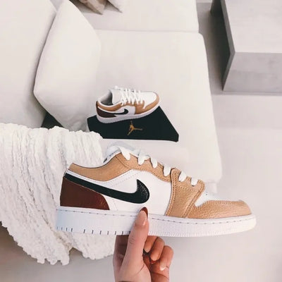 Custom Air Jordan 1 Low Beige Tan