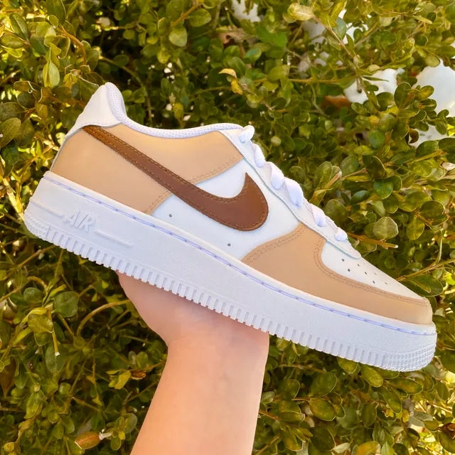 Custom Air Force 1 Beige Colorblock