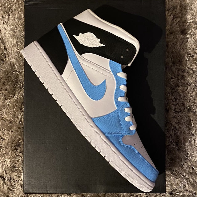 Custom Air Jordan 1 Black Ice Blue