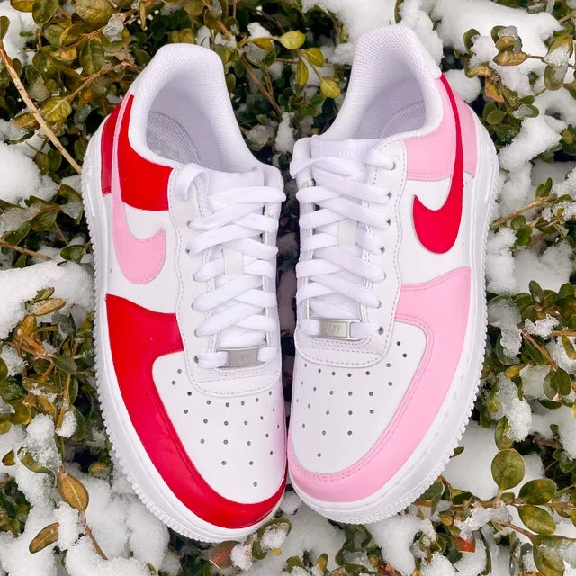 Custom Air Force 1 Valentines Mismatched Colorblock ❤️💕