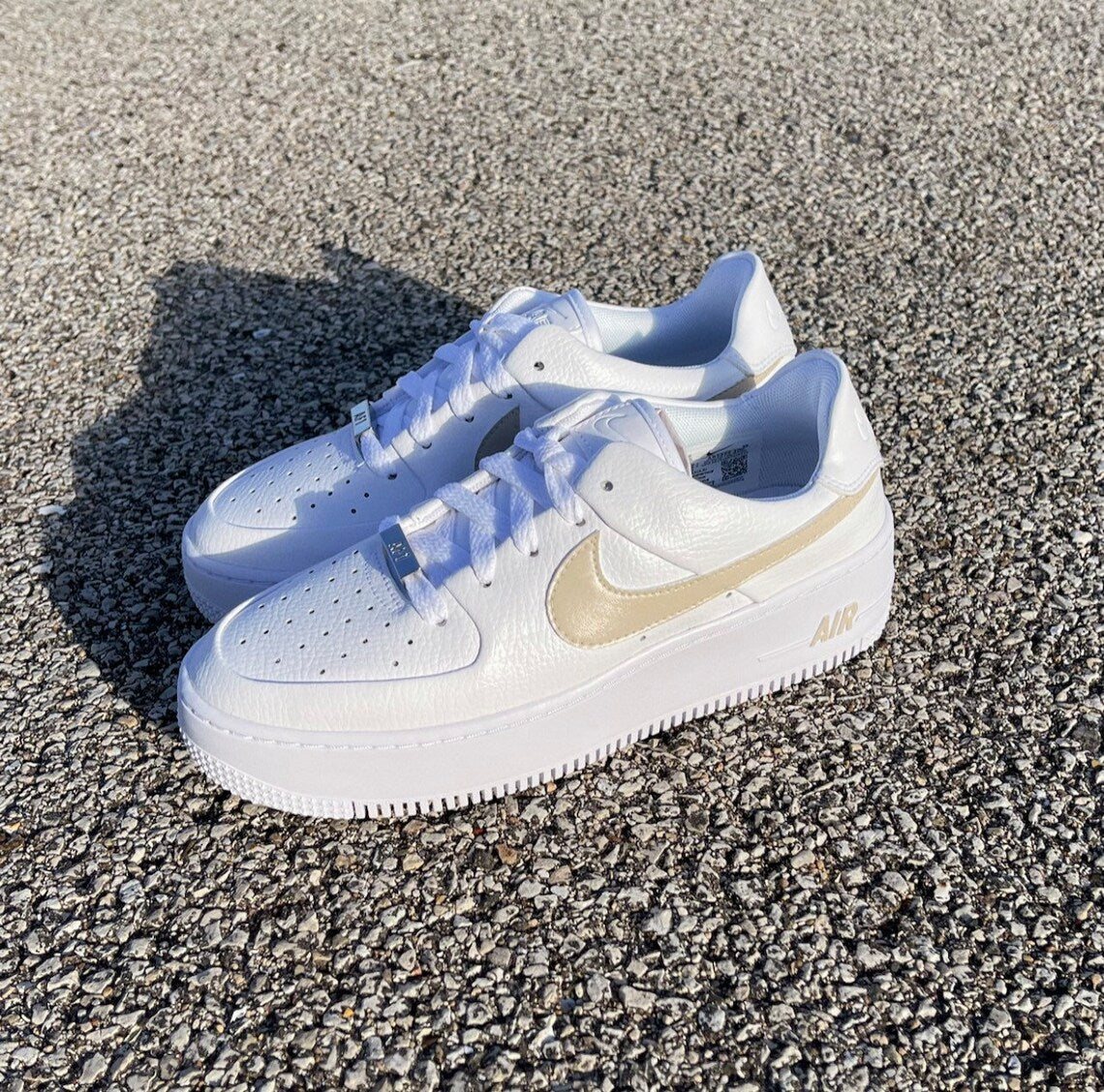 Custom Nike Air Force 1 Sage Low Beige Tan