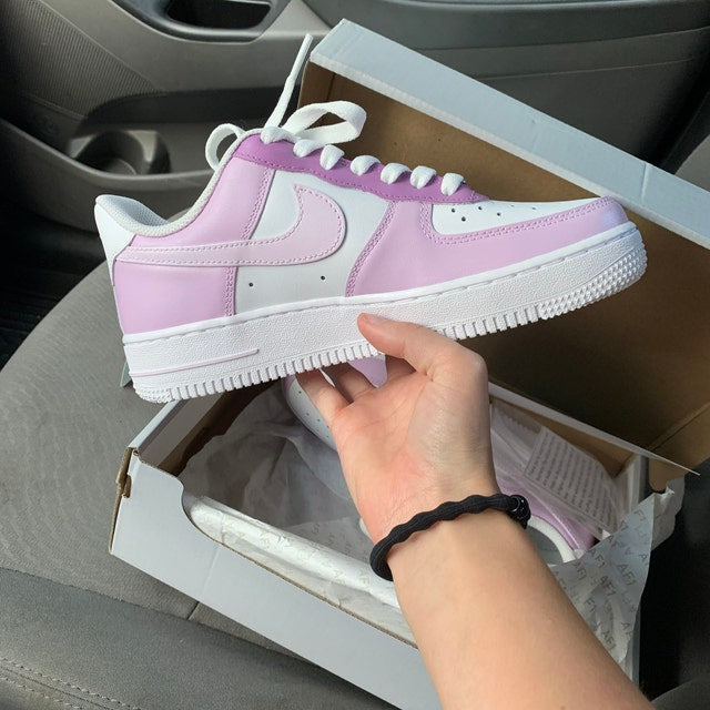 Pink Purple Custom Air Force 1s