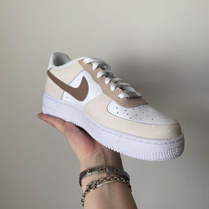 Custom Air Force 1 Beige Brown